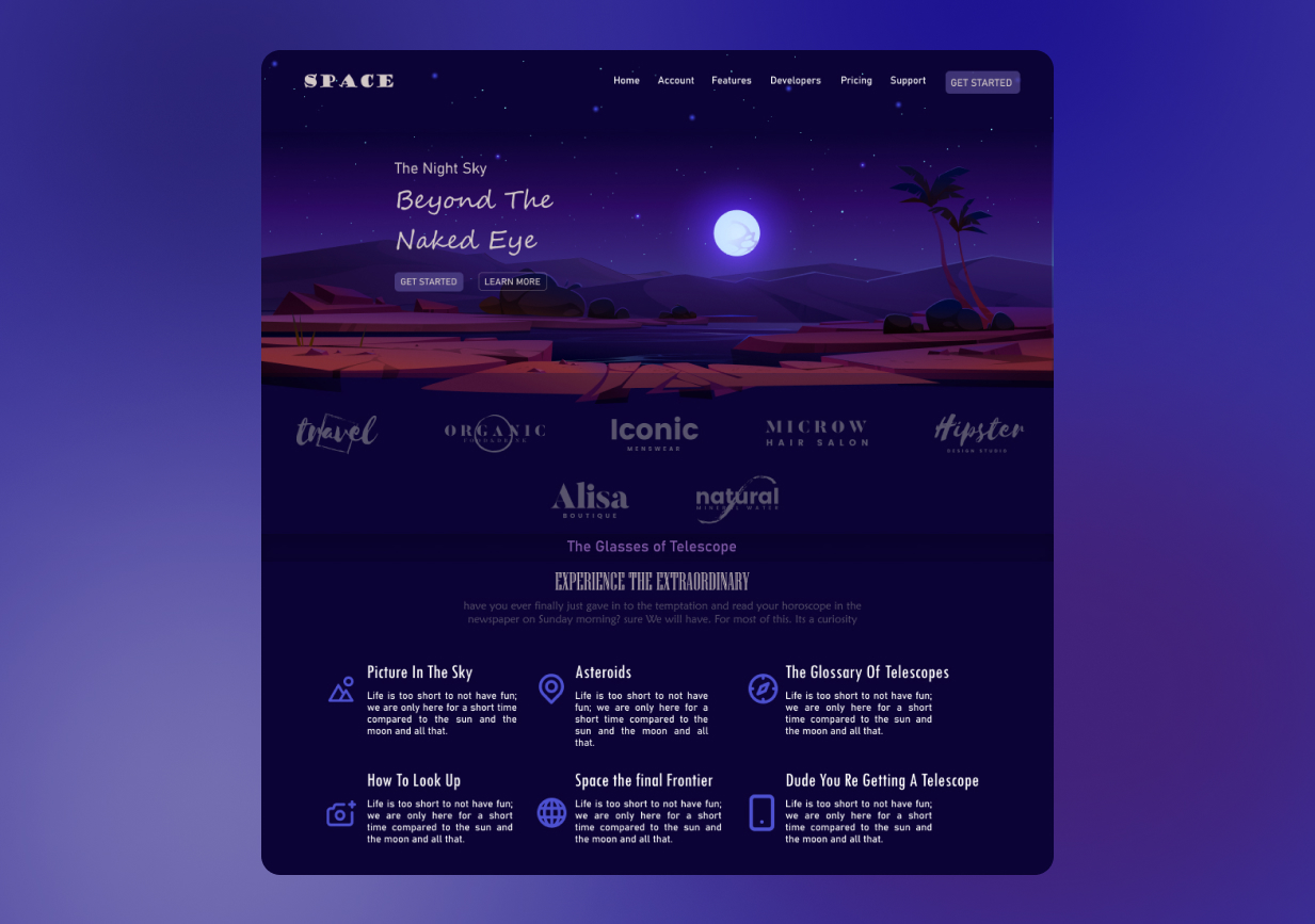 Lunar Exploration Dashboard UI Design