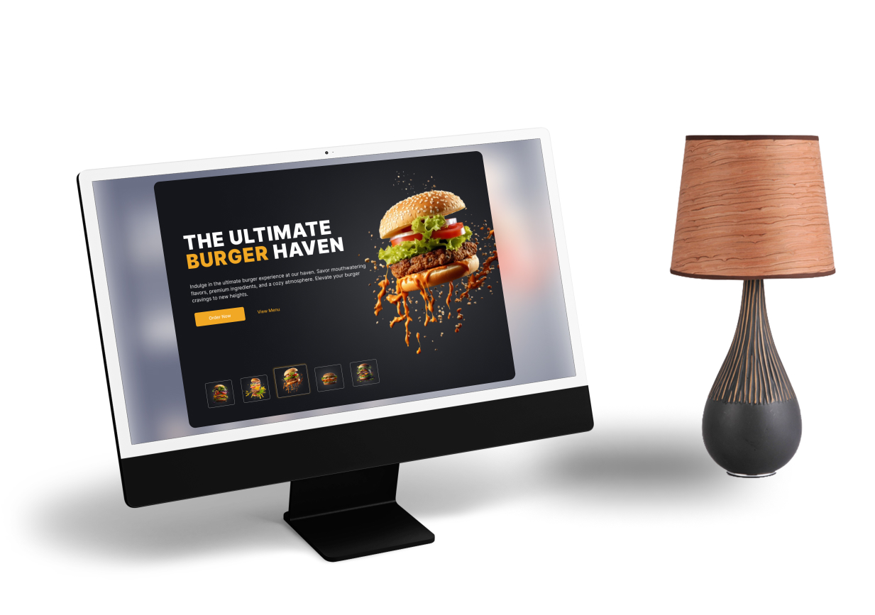 Burger Promotional Poster UI Design